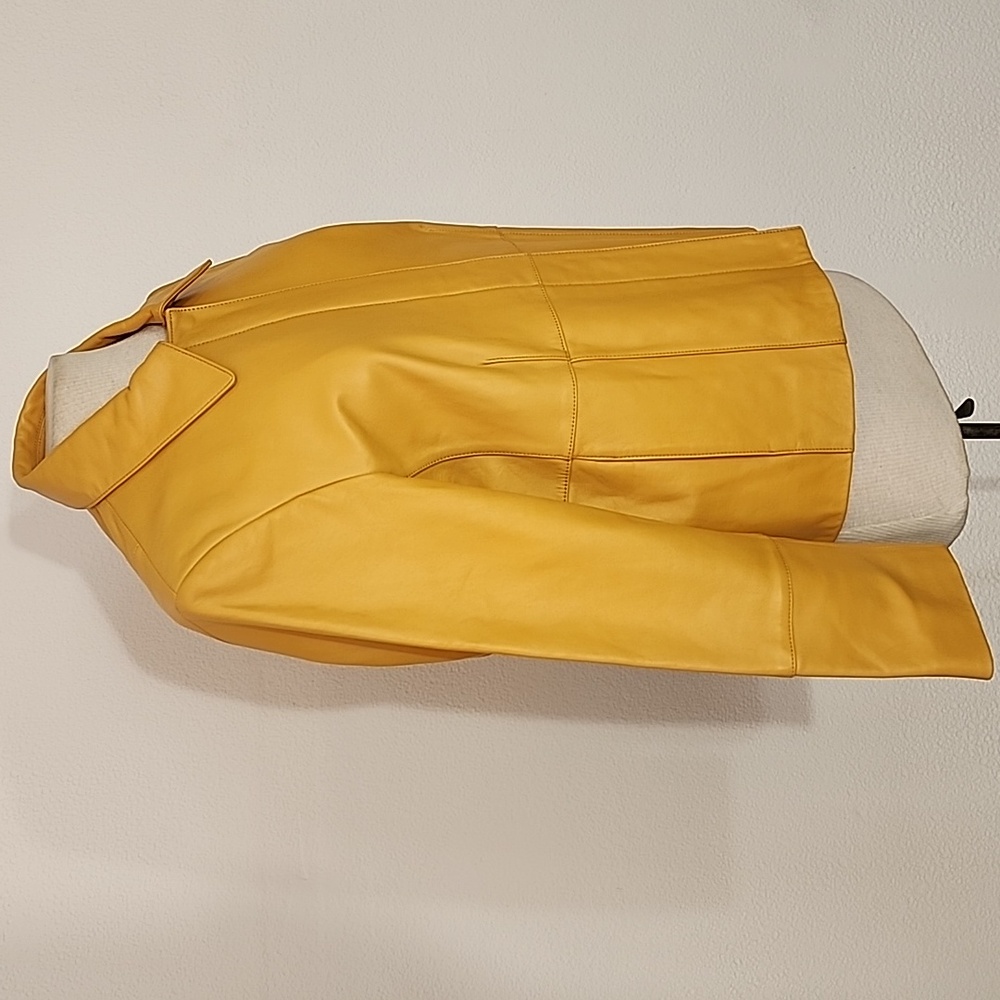 Pendleton Jacket 100% Leather Mustard Yellow Size M - Picture 11 of 16